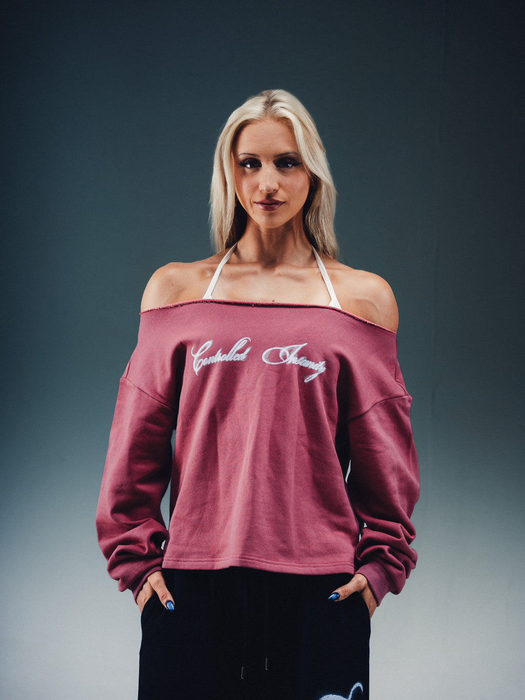 Butterfly Off The Shoulder Crewneck