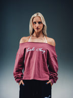 Butterfly Off The Shoulder Crewneck