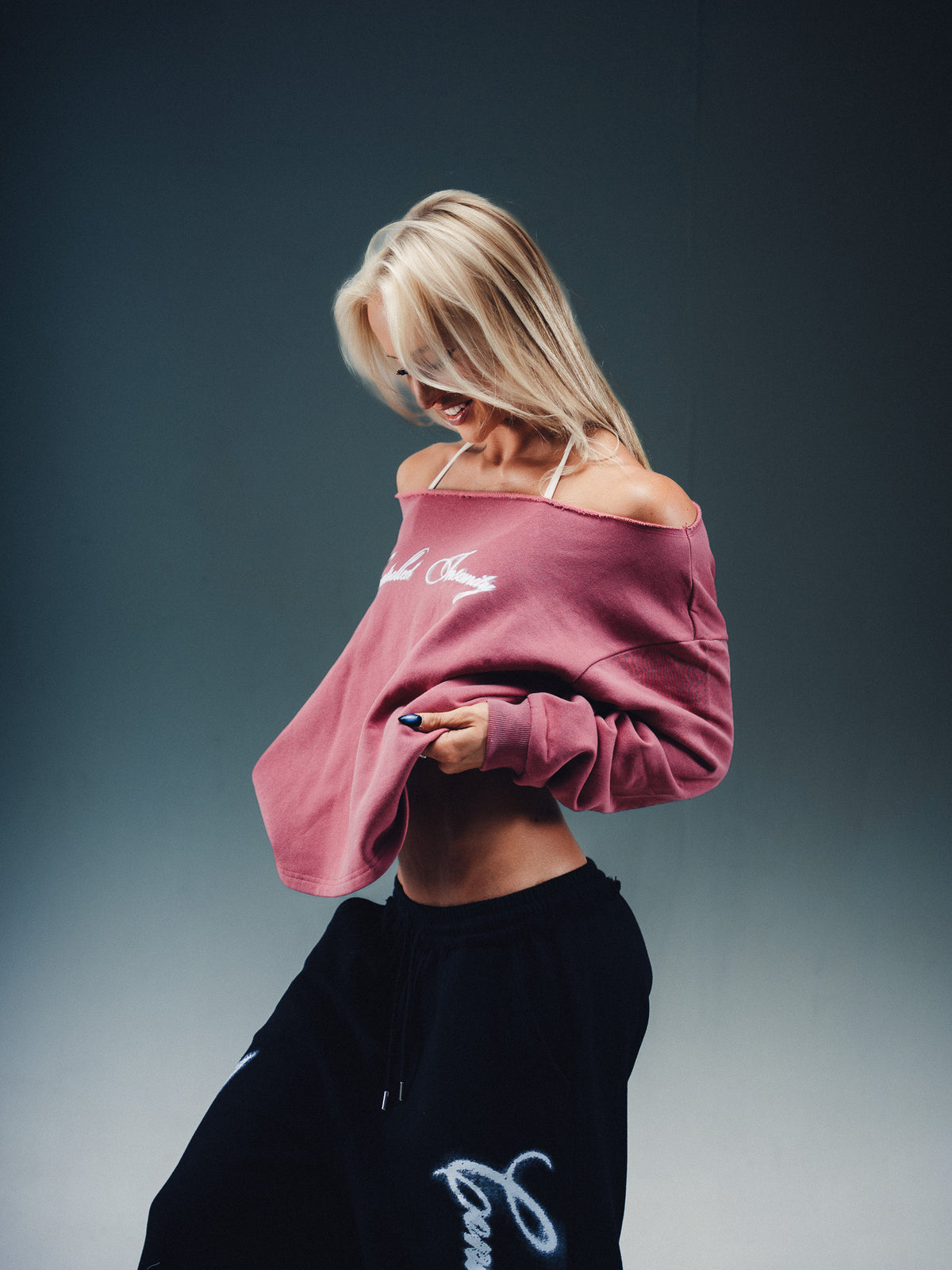 Butterfly Off The Shoulder Crewneck