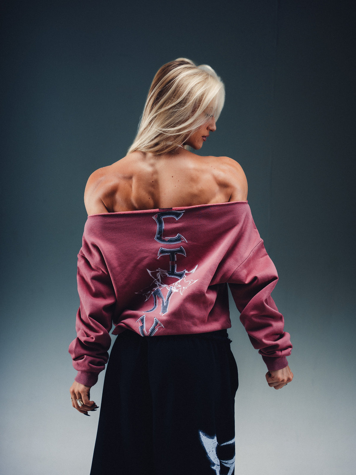 Butterfly Off The Shoulder Crewneck