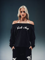 Butterfly Off The Shoulder Crewneck