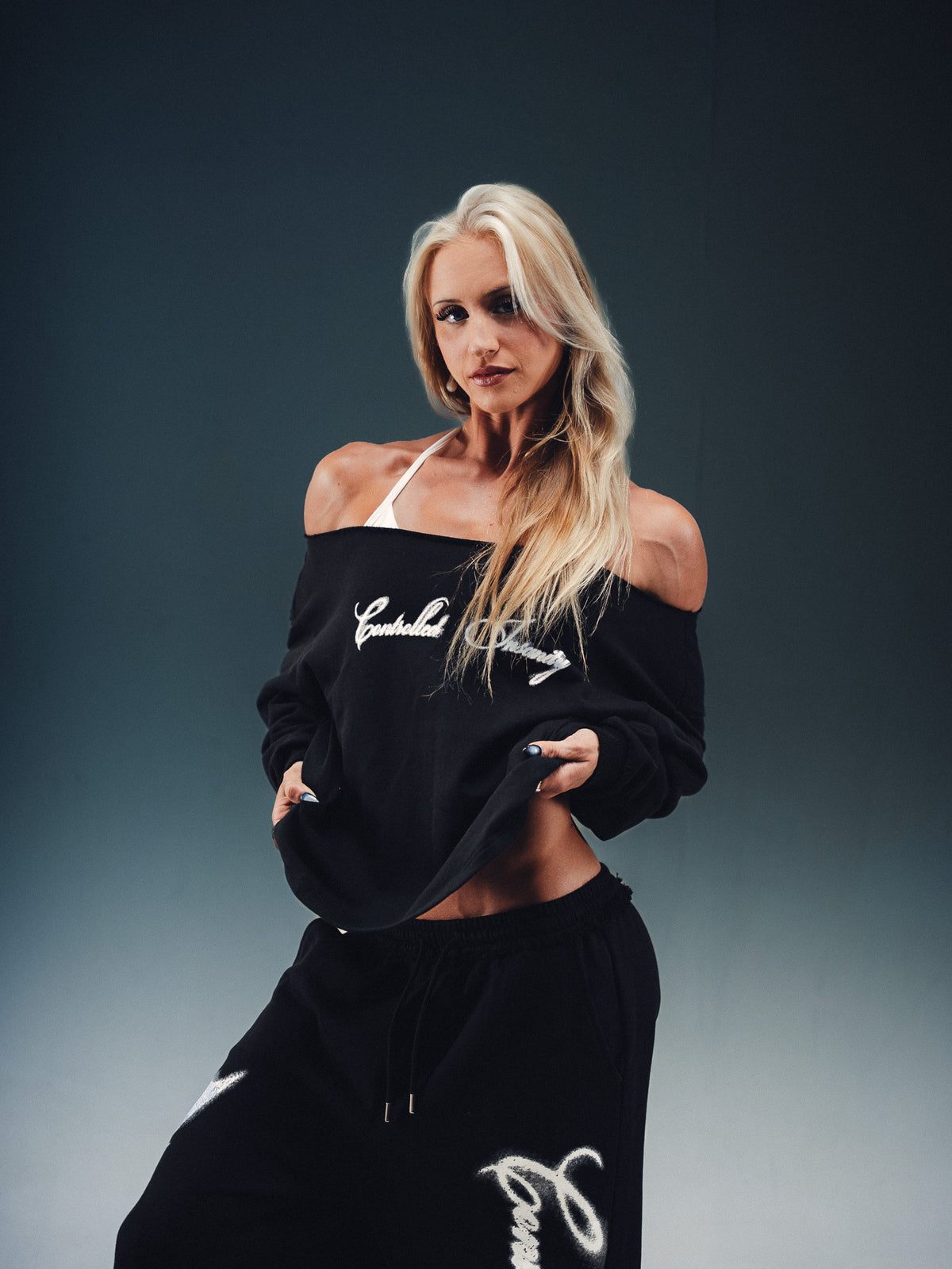 Butterfly Off The Shoulder Crewneck