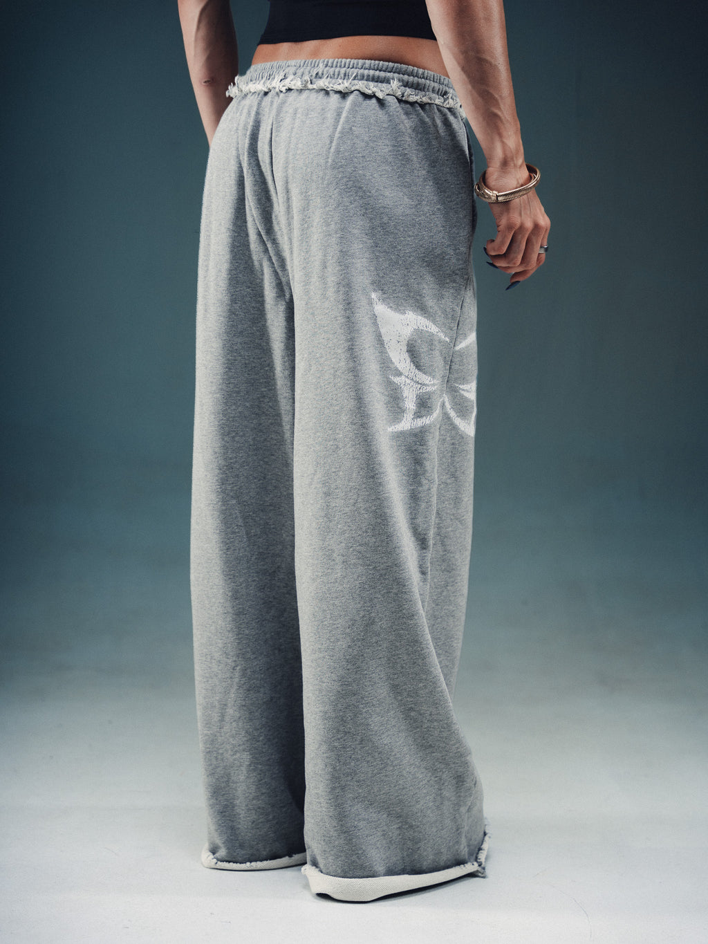 Morph Wide Leg Sweats - Grey