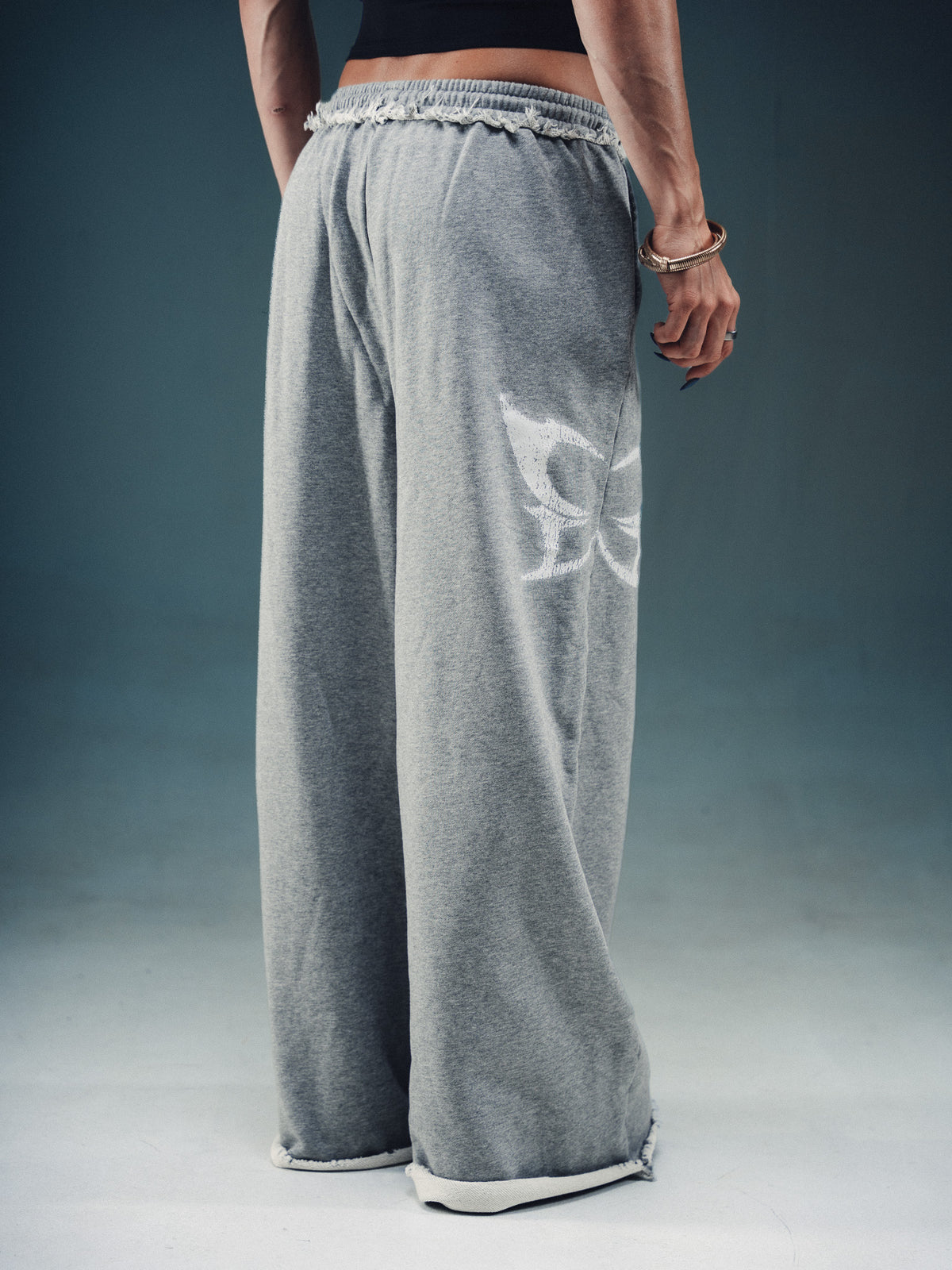 Morph Wide Leg Sweats - Grey