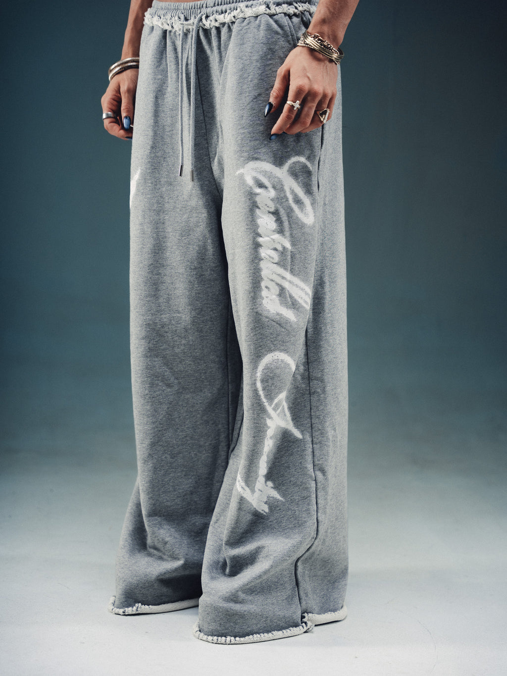 Morph Wide Leg Sweats - Grey
