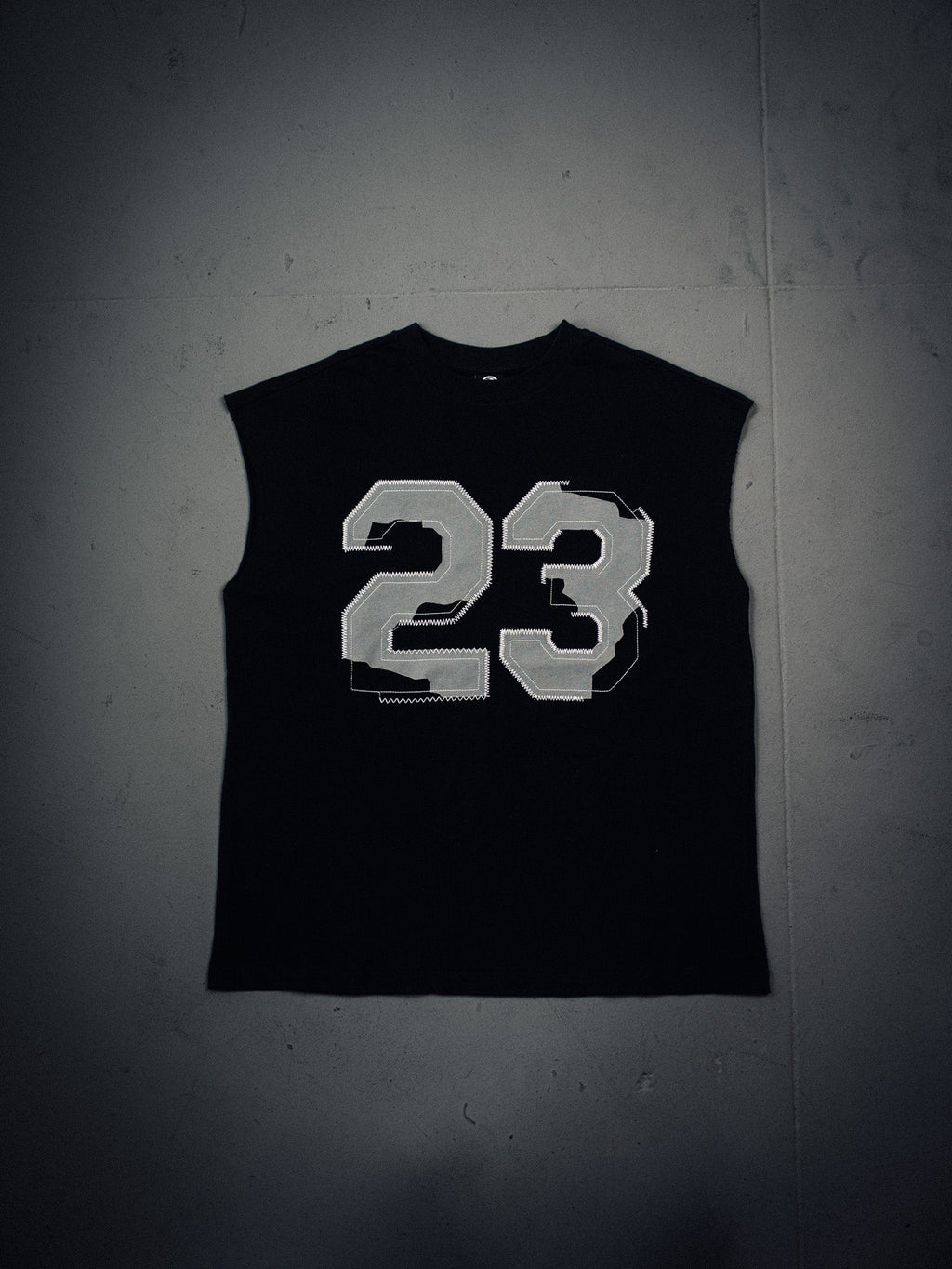 Stitched Cutoff Tee - Black