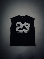 Stitched Cutoff Tee - Black
