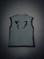 Stitched Cutoff Tee - Gray