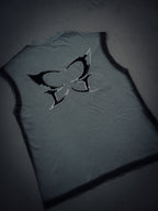 Stitched Cutoff Tee - Gray