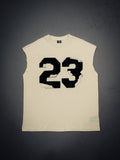 Stitched Cutoff Tee - Beige