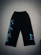 Butterfly Wide Leg Sweats - Blue