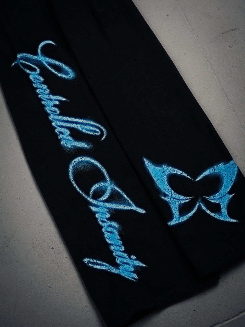 Butterfly Wide Leg Sweats - Blue