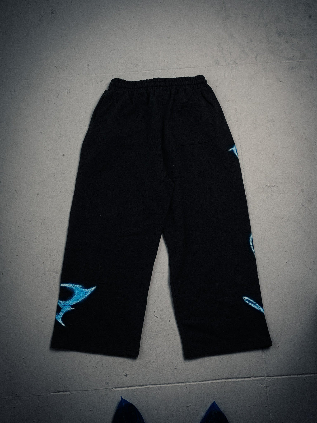 Butterfly Wide Leg Sweats - Blue