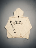 Butterfly Zip-Up - Beige w/ Black