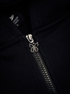 Butterfly Zip-Up - Black w/ White