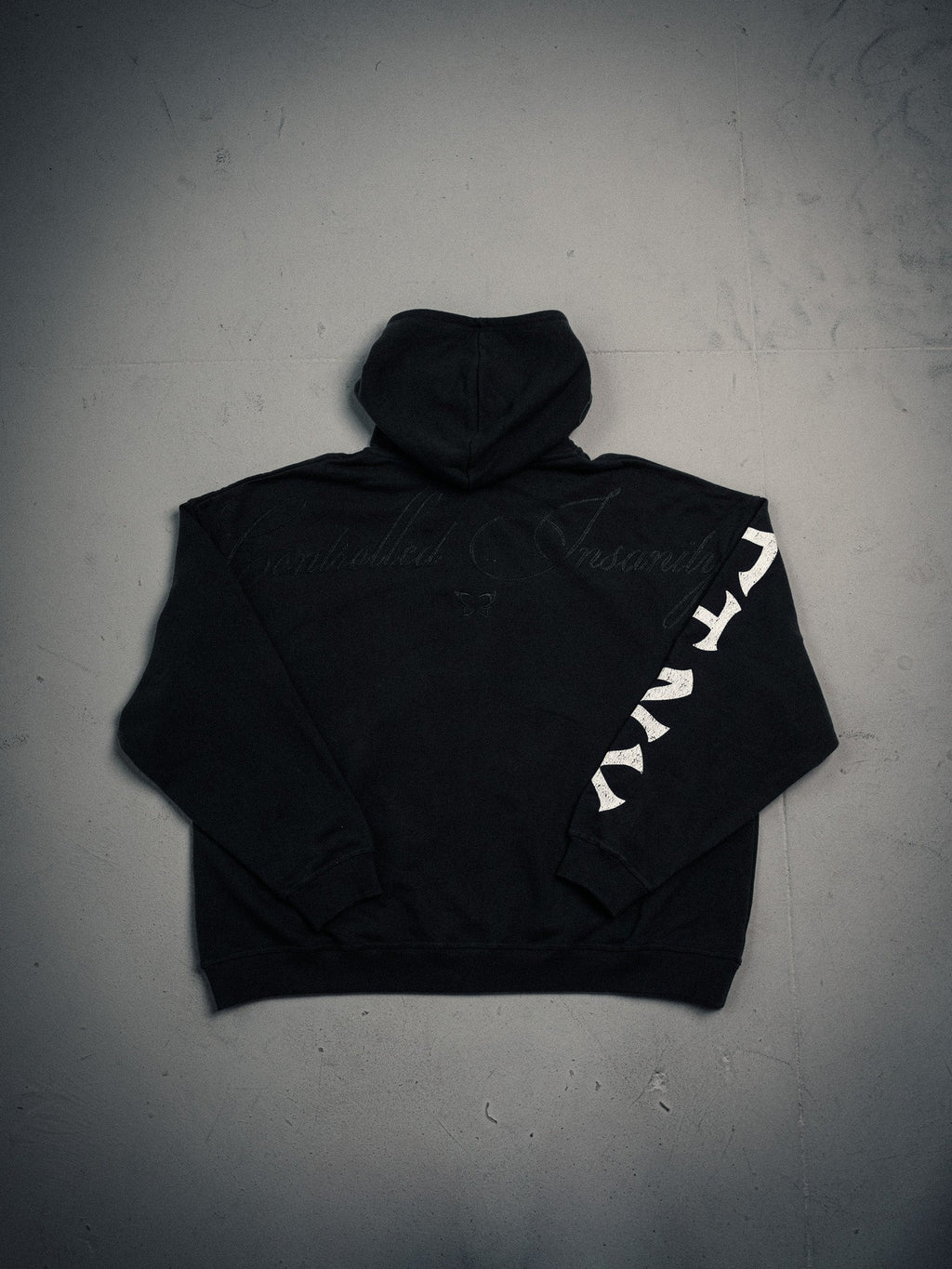 Butterfly Zip-Up - Black w/ White