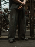 Flaming Skull Wide Leg Sweats