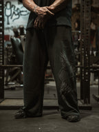Flaming Skull Wide Leg Sweats