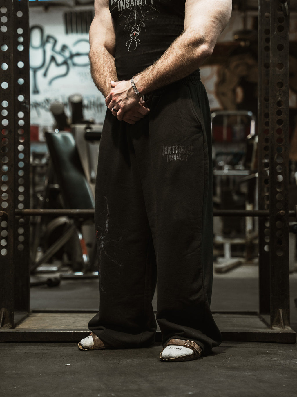 Spider Wide Leg Sweatpants