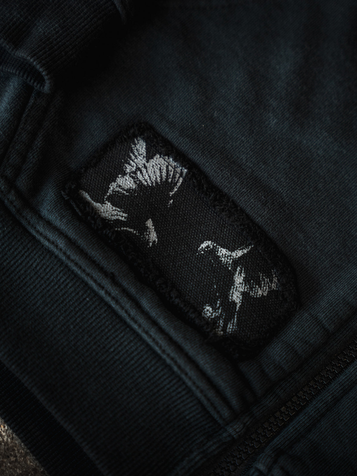 Patchwork Web Zip Up Hoodie