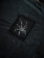 Patchwork Web Zip Up Hoodie