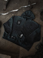 Patchwork Web Zip Up Hoodie