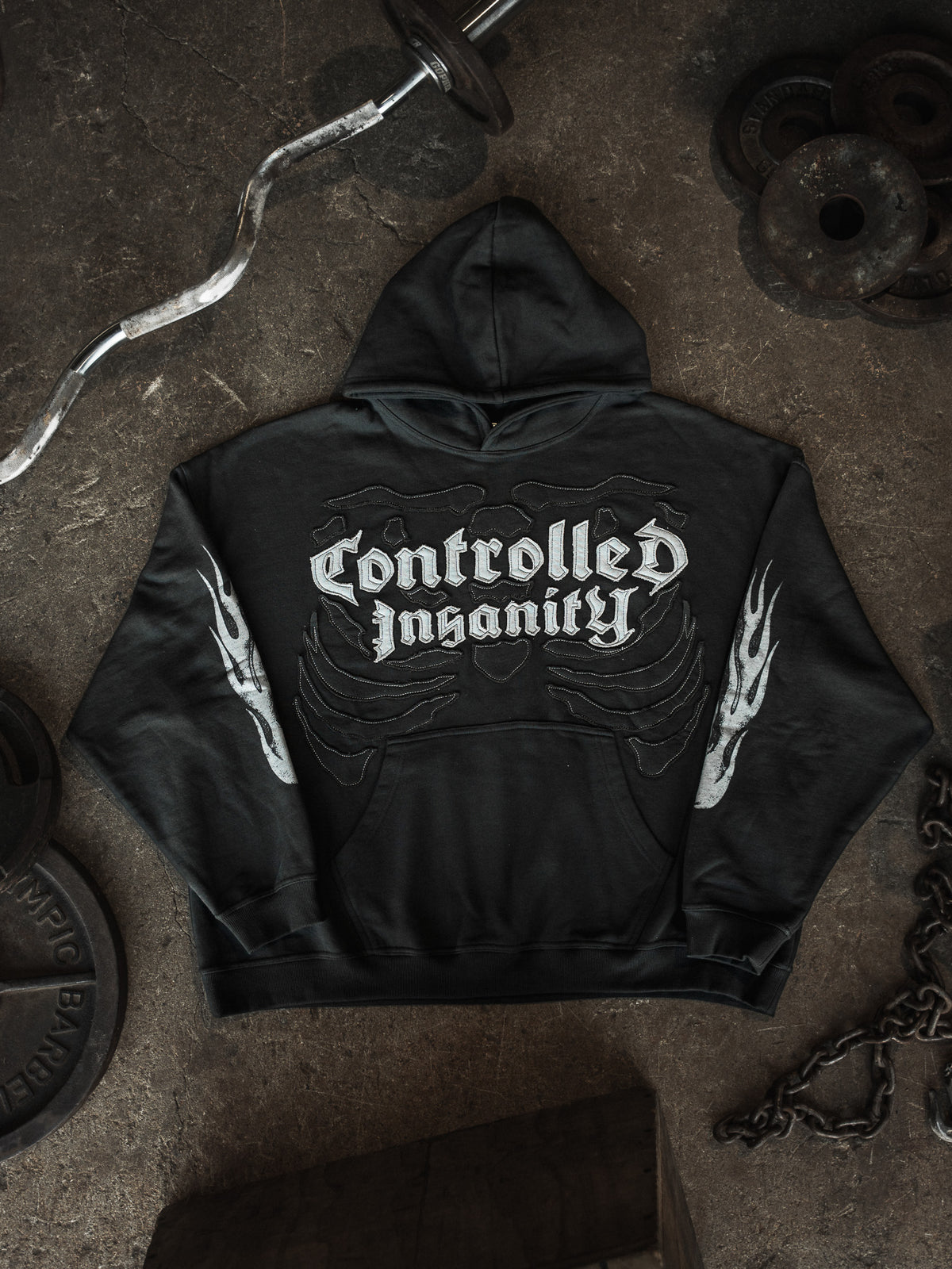 Black Applique Pullover