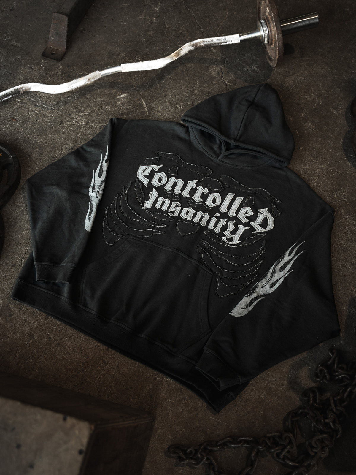 Black Applique Pullover
