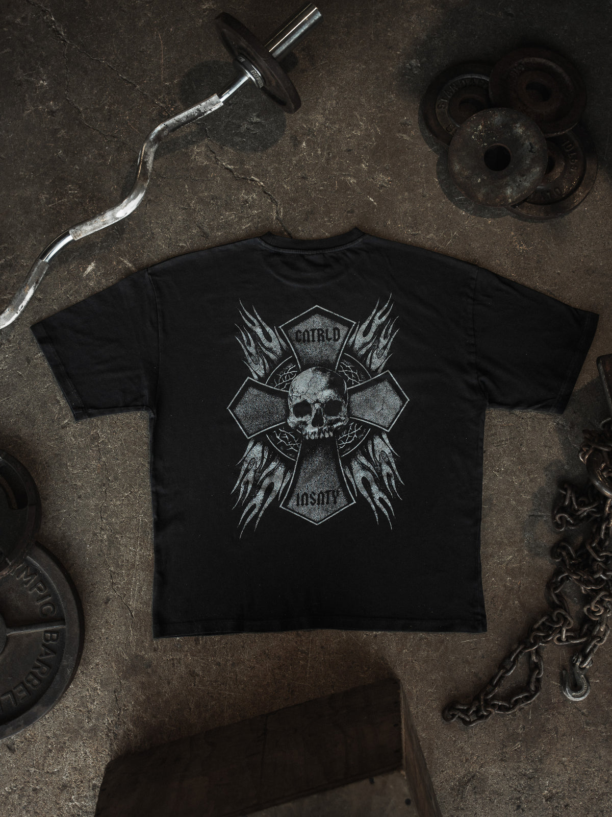 Flaming Skull Graphic Tee