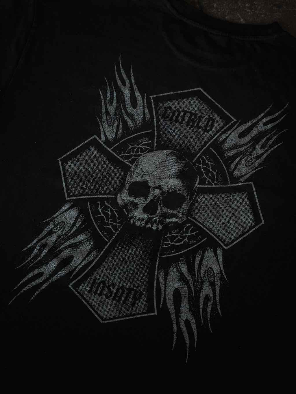 Flaming Skull Graphic Tee