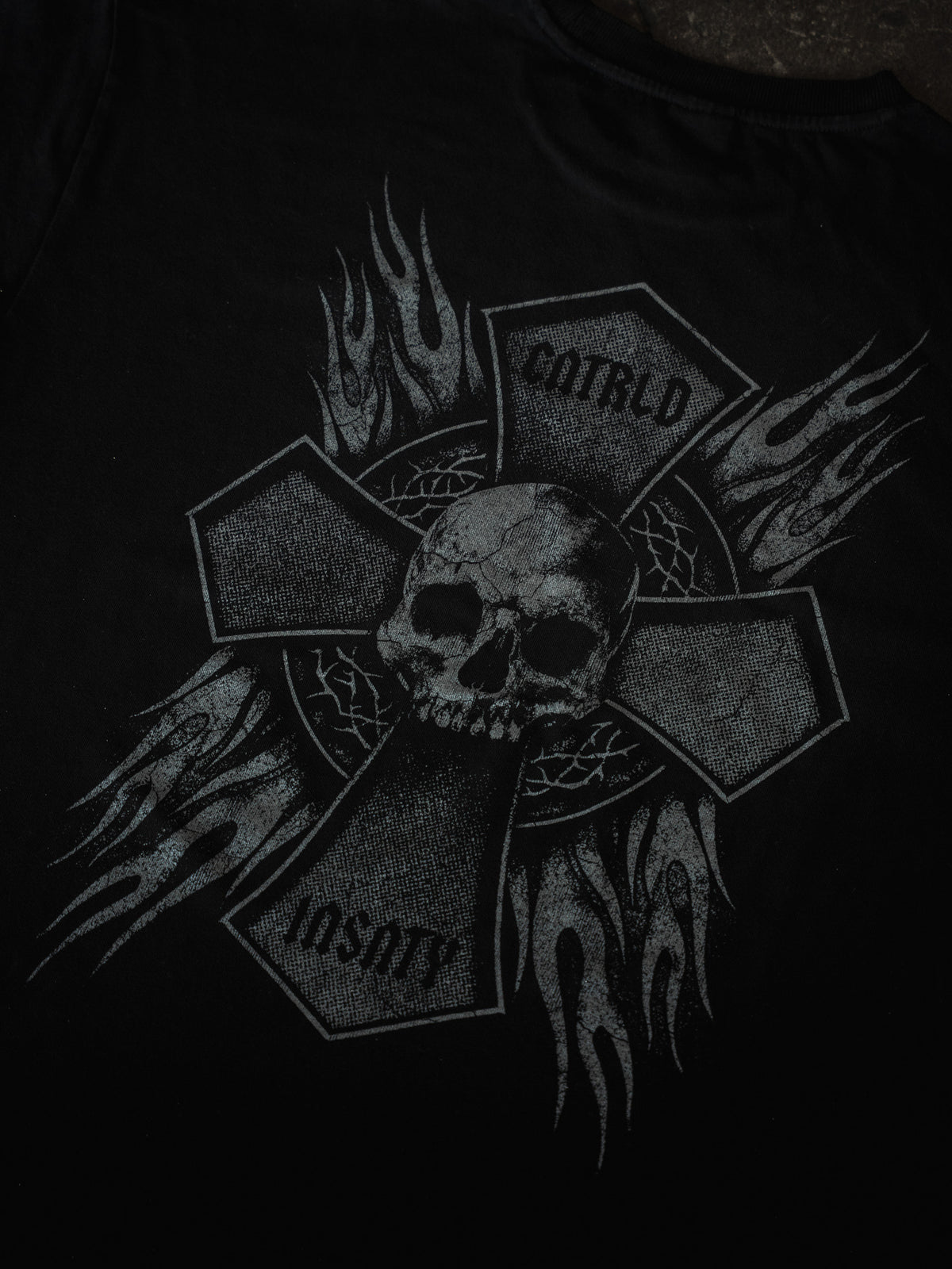 Flaming Skull Graphic Tee