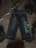 Flaming Skull Wide Leg Sweats