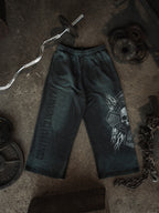 Flaming Skull Wide Leg Sweats