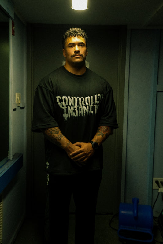 White on Black Iron Therapy Pump Cover