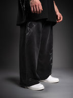 Wide Leg Sweats - Paranorman Black