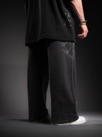 Wide Leg Sweats - Paranorman Black