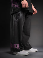 Wide Leg Sweats - Paranorman Purple