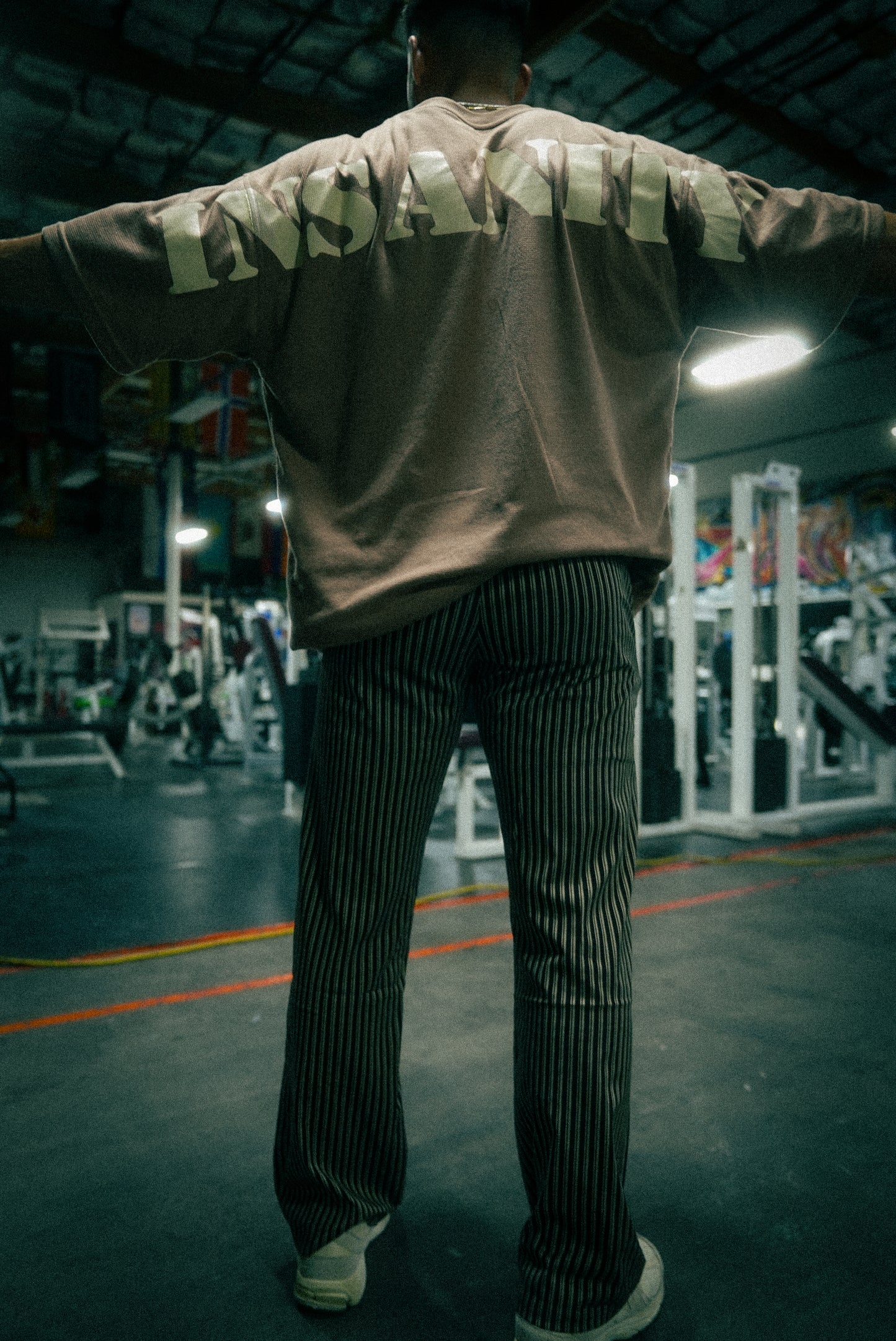 Olypmic Gold Pinstripe Sweatpants