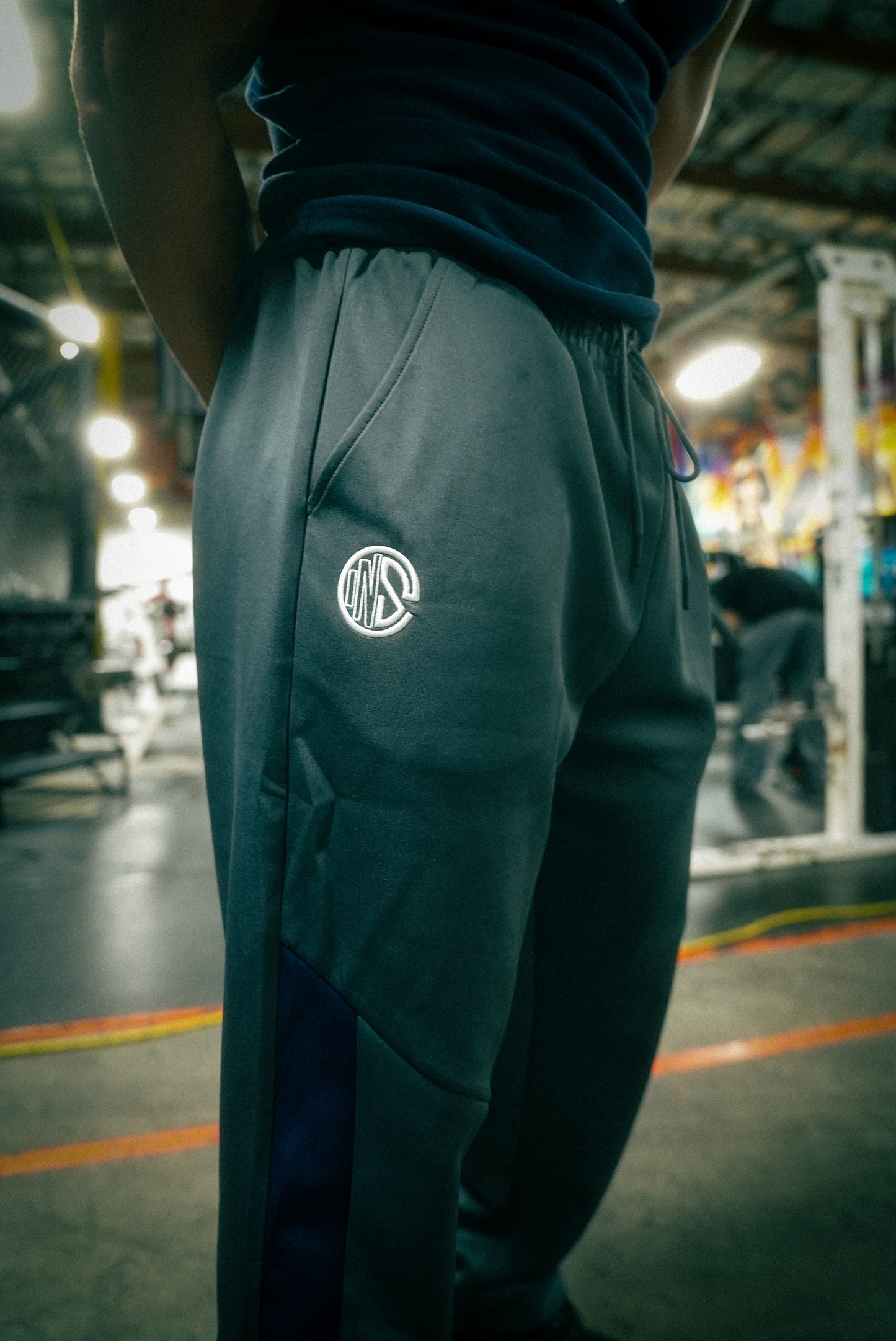 Varsity Blue & Gray Track Pants