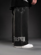 Wide Leg Sweats - Glossy Gray