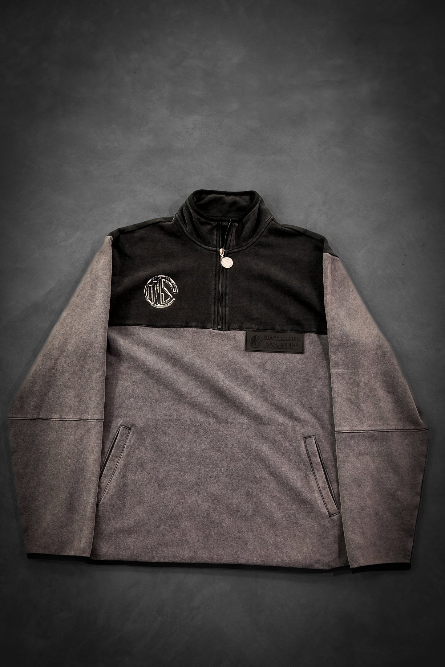 Gunmetal Gray Suede Quarter-Zip
