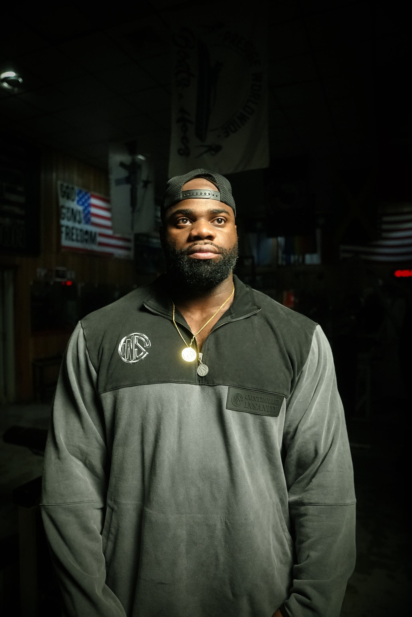 Gunmetal Gray Suede Quarter-Zip