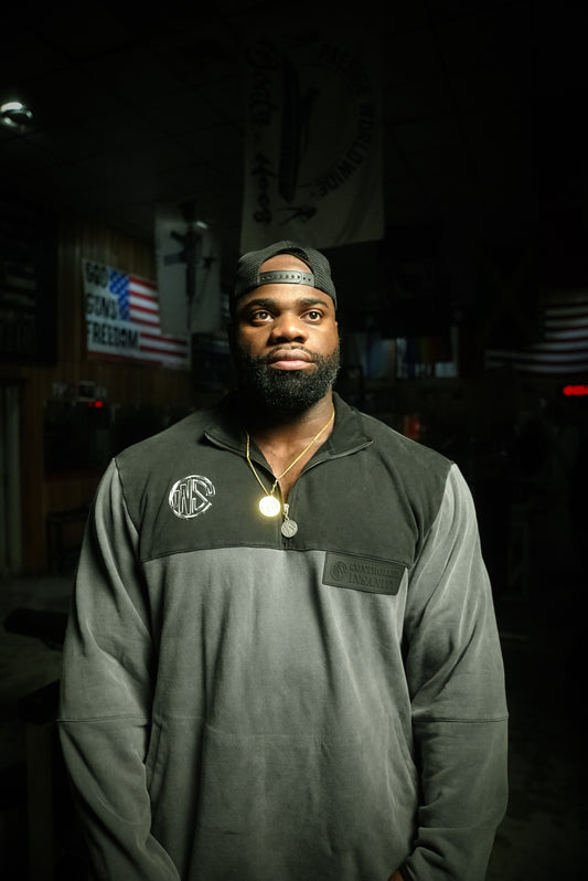 Gunmetal Gray Suede Quarter-Zip