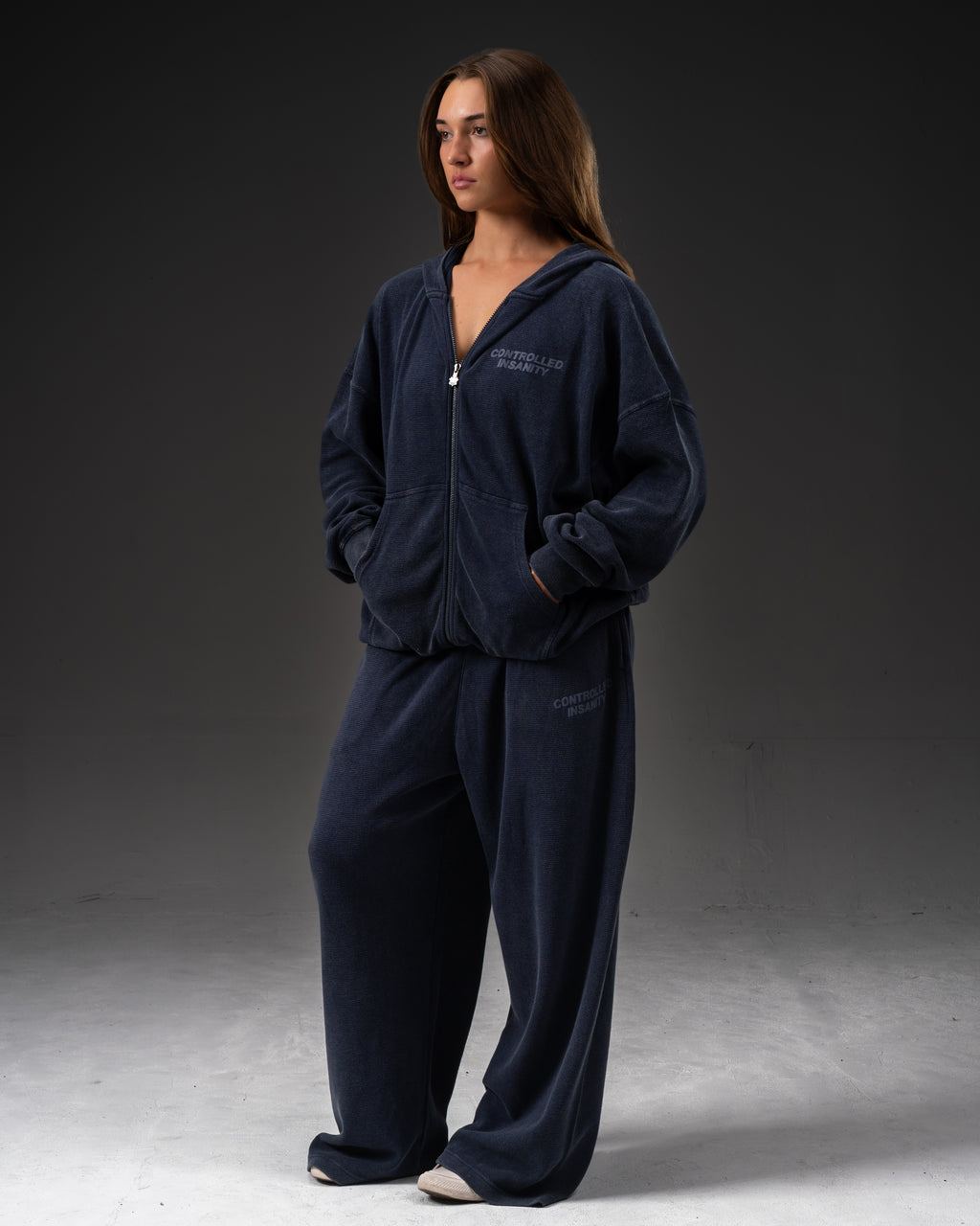 Signature Waffleknit Zip-Up - Navy