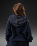 Signature Waffleknit Zip-Up - Navy