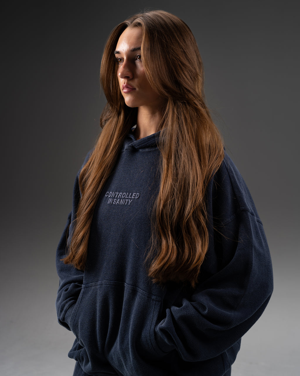 Signature Waffleknit Pullover - Navy