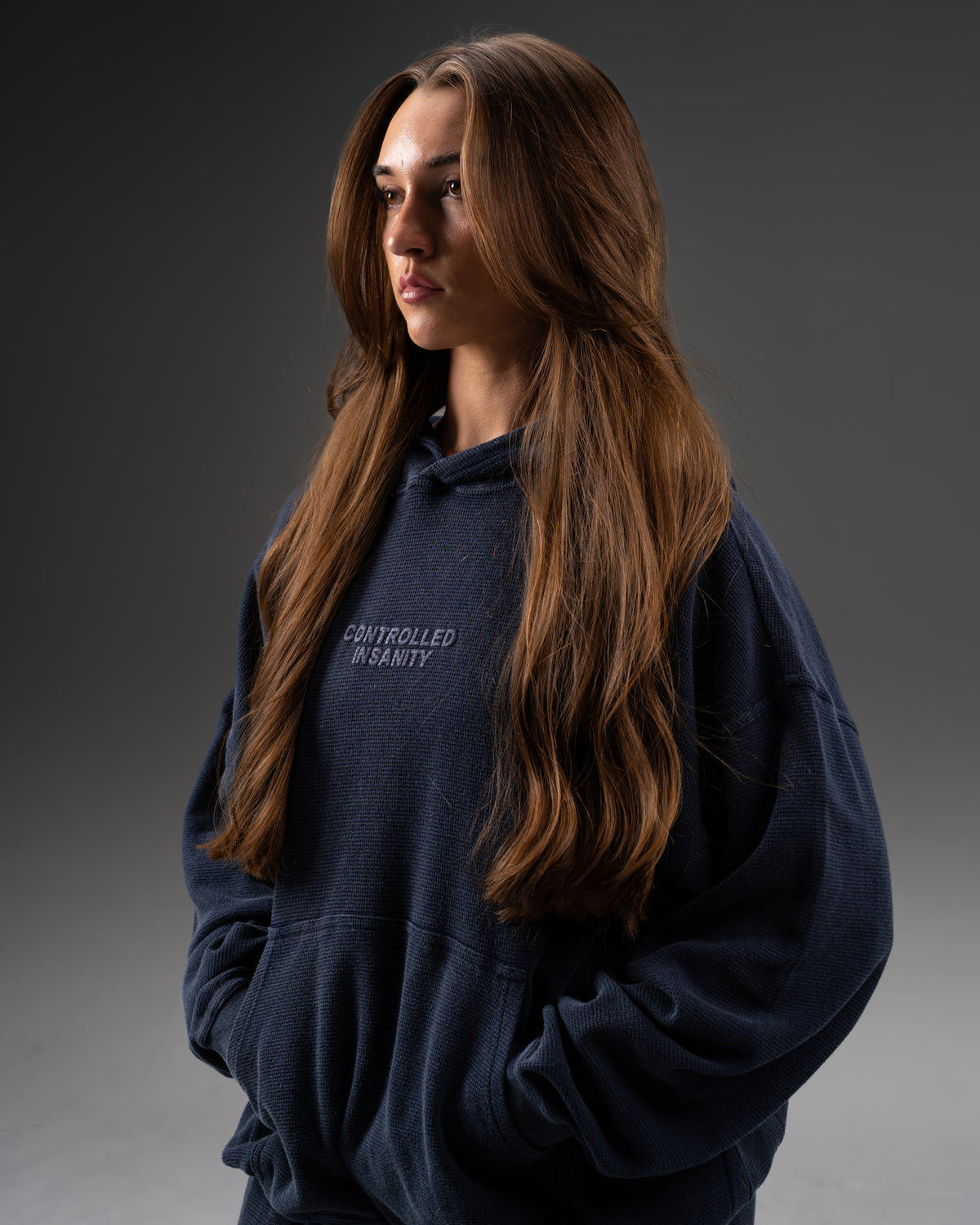 Signature Waffleknit Pullover - Navy