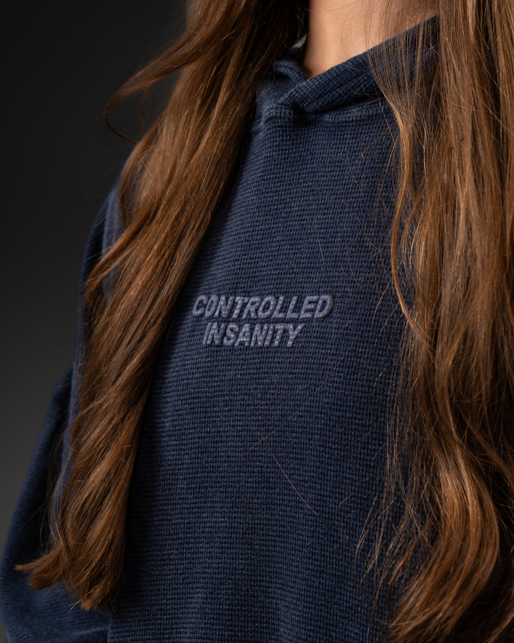 Signature Waffleknit Pullover - Navy
