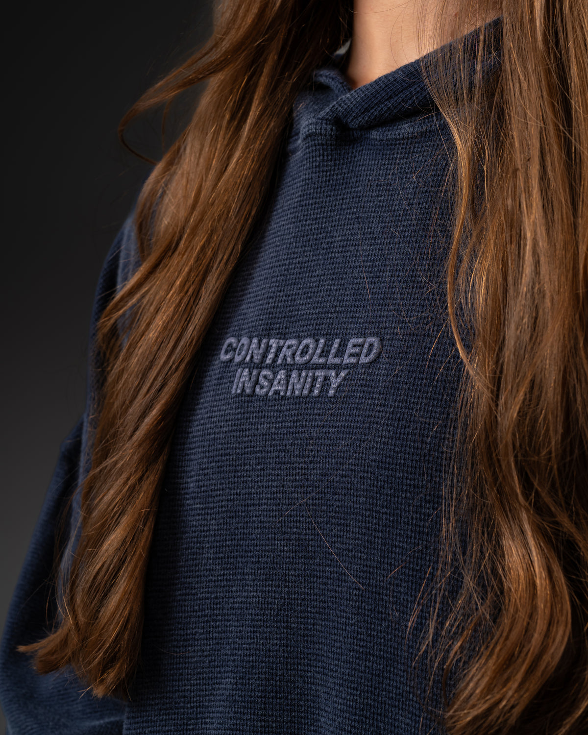 Signature Waffleknit Pullover - Navy