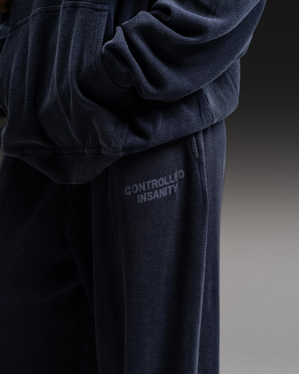 Signature Waffleknit Pullover - Navy